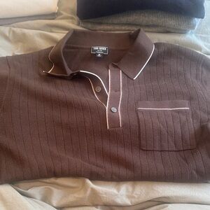 Todd Snyder Riviera Sweater Polo - Dark Brown